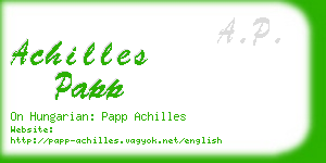 achilles papp business card